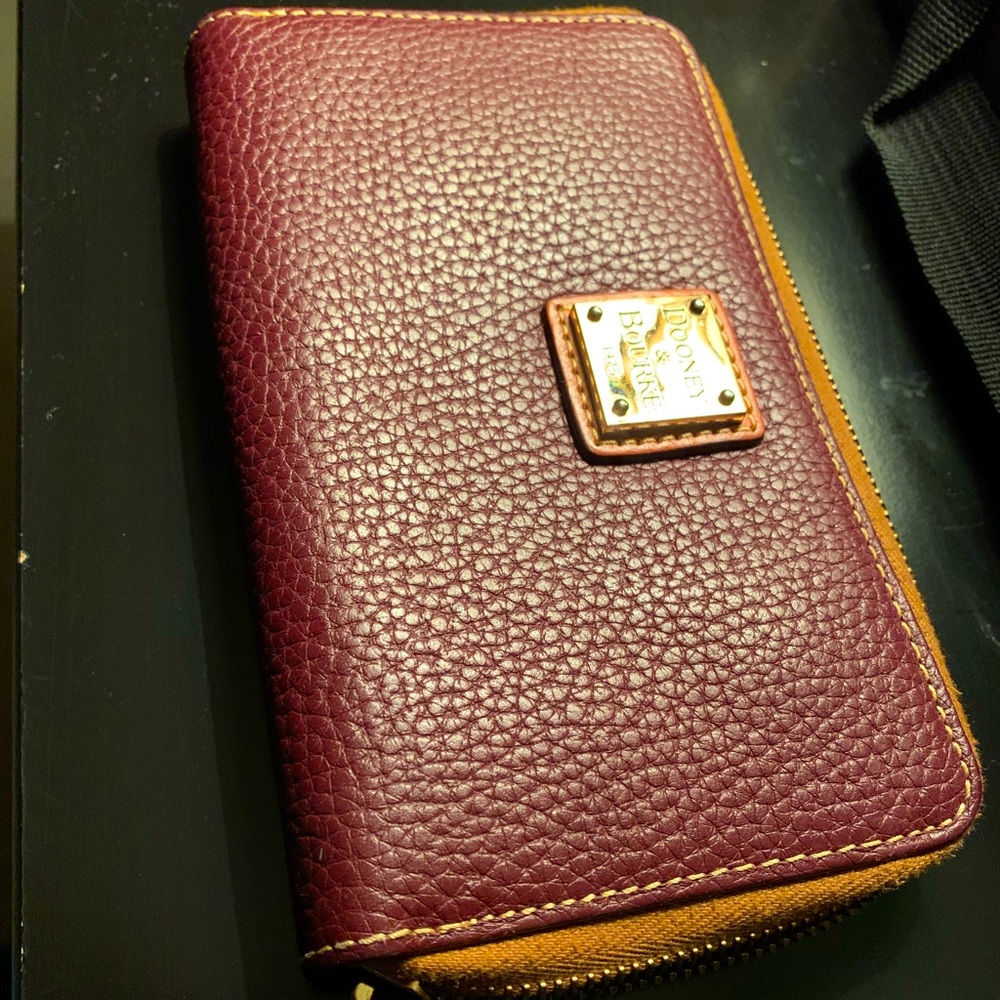 Clutch bag brown leather new no tags